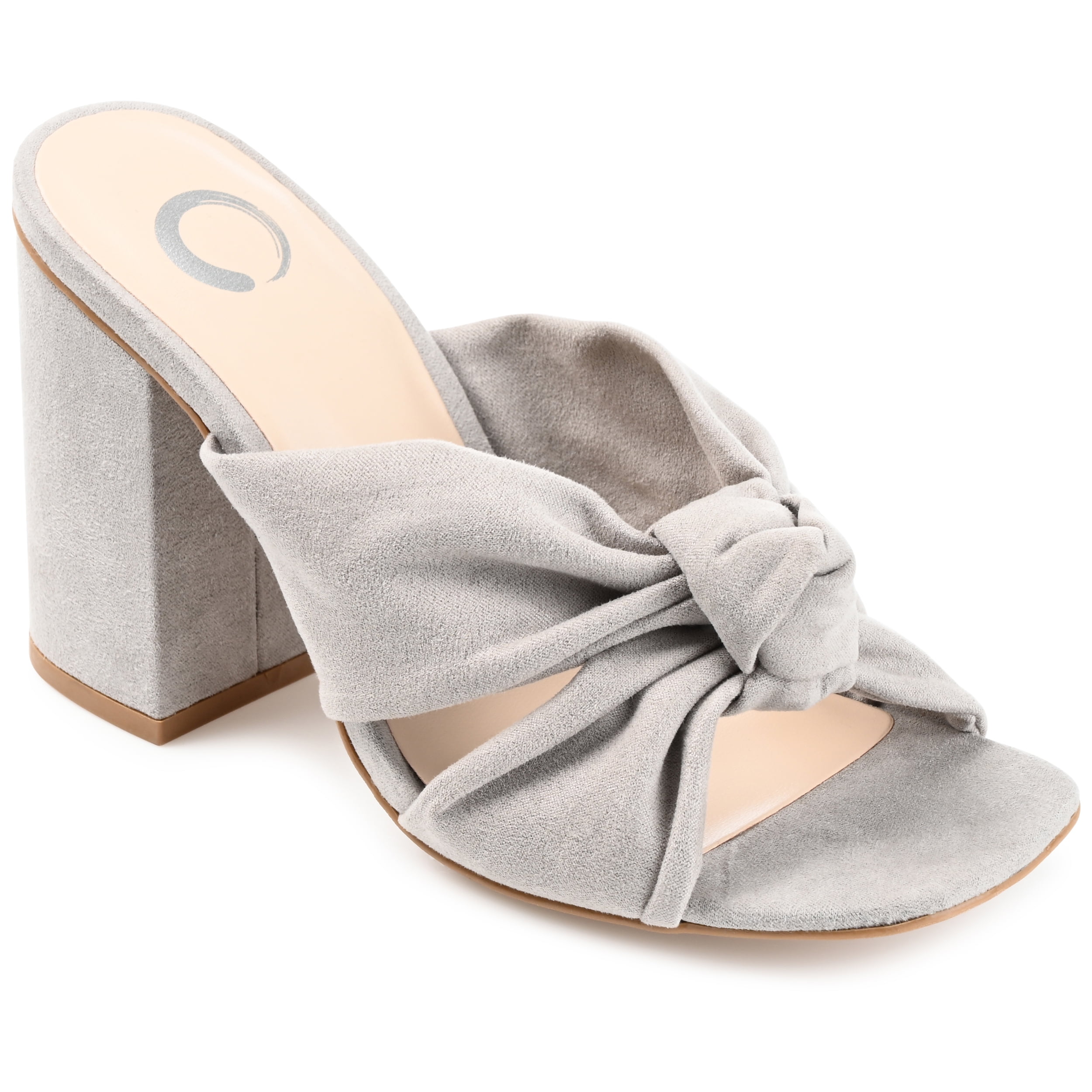 Journee Womens Tabithea Open Square Toe Block Heel Sandals