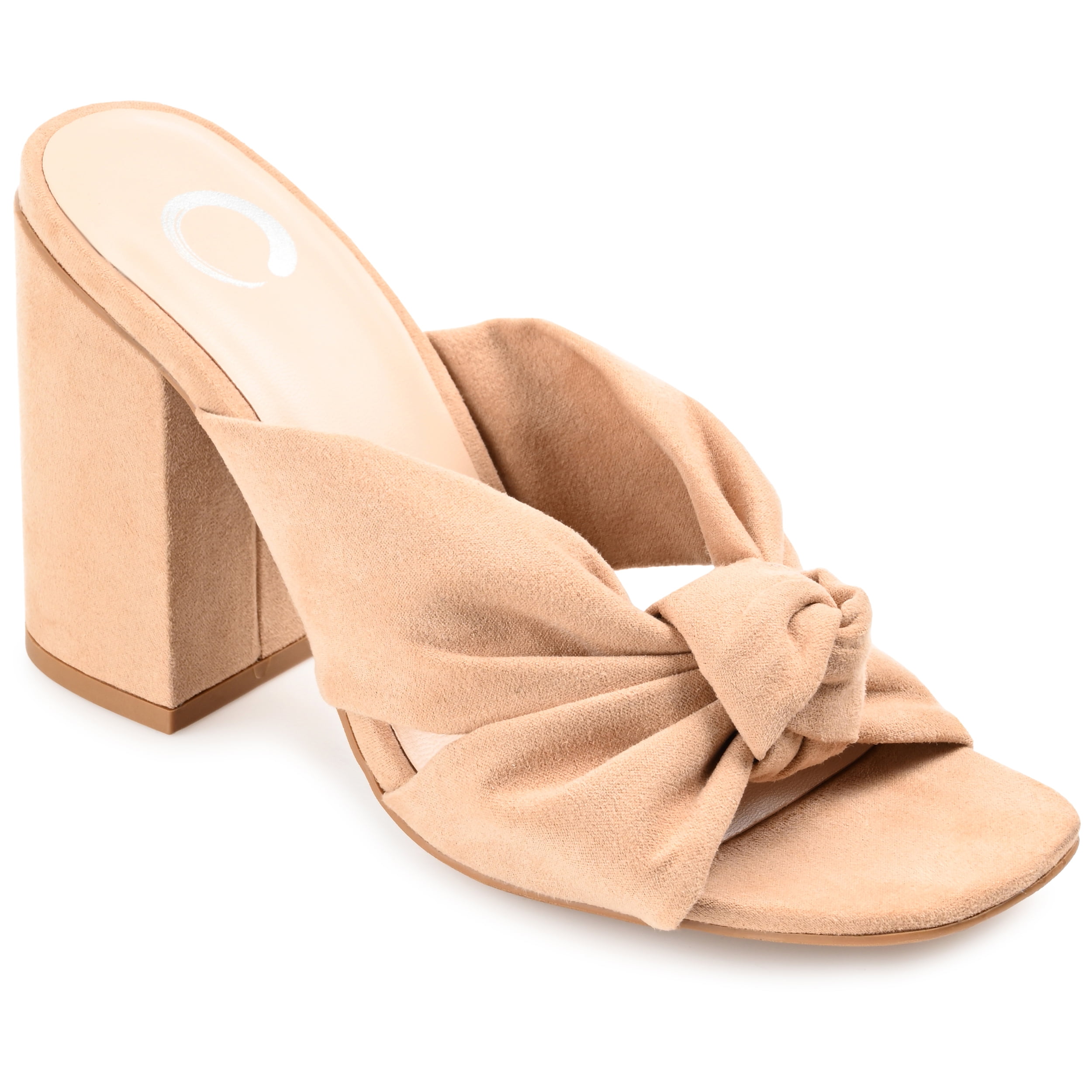 Journee Womens Tabithea Open Square Toe Block Heel Sandals