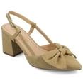 thumbnail image 1 of Journee Womens Tailynn Sling Back Block Heel Pumps, Widths Available, 1 of 9