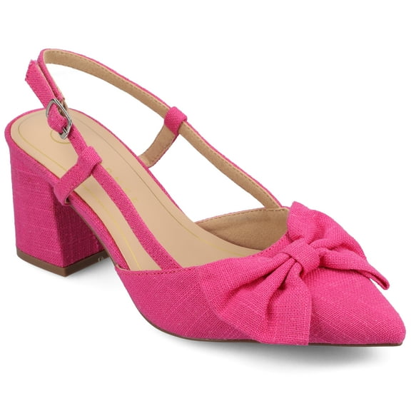 Journee Womens Tailynn Sling Back Block Heel Pumps, Widths Available