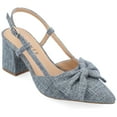thumbnail image 1 of Journee Womens Tailynn Sling Back Block Heel Pumps, Widths Available, 1 of 10