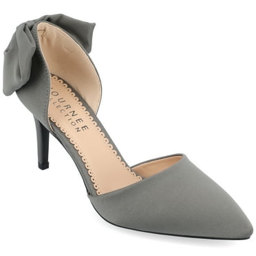 Journee Womens Tanzi Pointed Toe Mid Heel Evening Pumps
