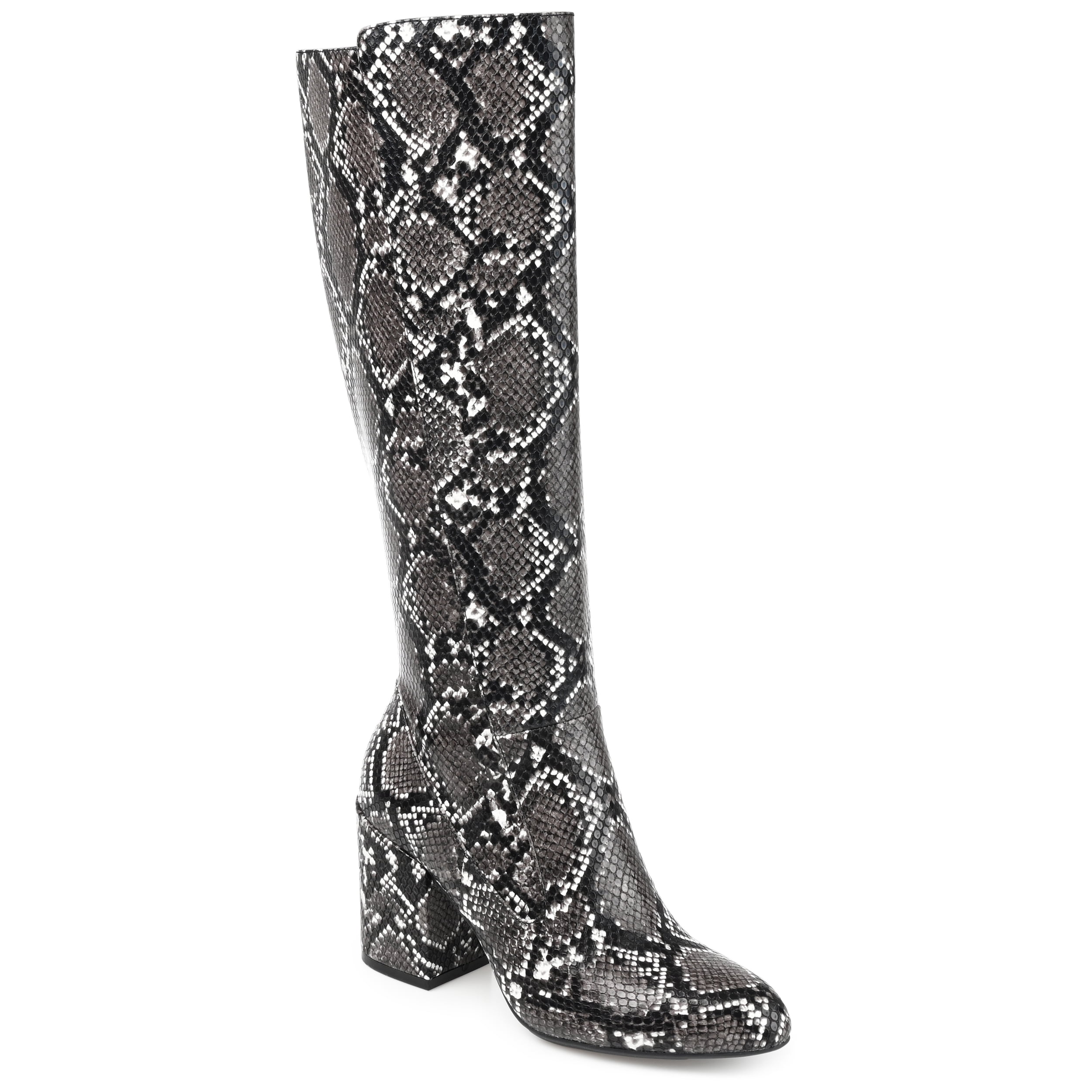 Journee Womens Tavia Extra Wide Calf Block Heel Knee High Boots