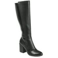 thumbnail image 1 of Journee Womens Tavia Wide Calf Block Heel Knee High Boots, 1 of 10