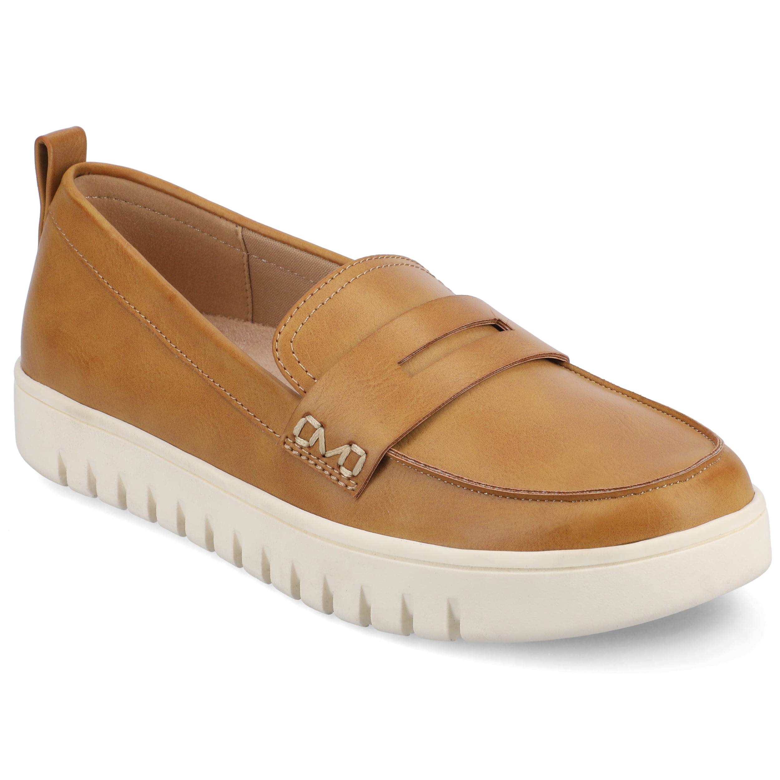 Journee Womens Tayla Round Toe Flexible Comfort Penny Loafer, Widths ...