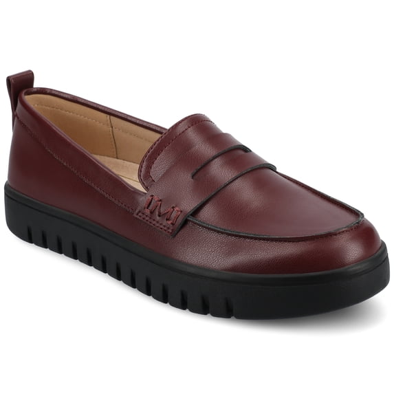 Journee Womens Tayla Round Toe Flexible Comfort Penny Loafer, Widths Available