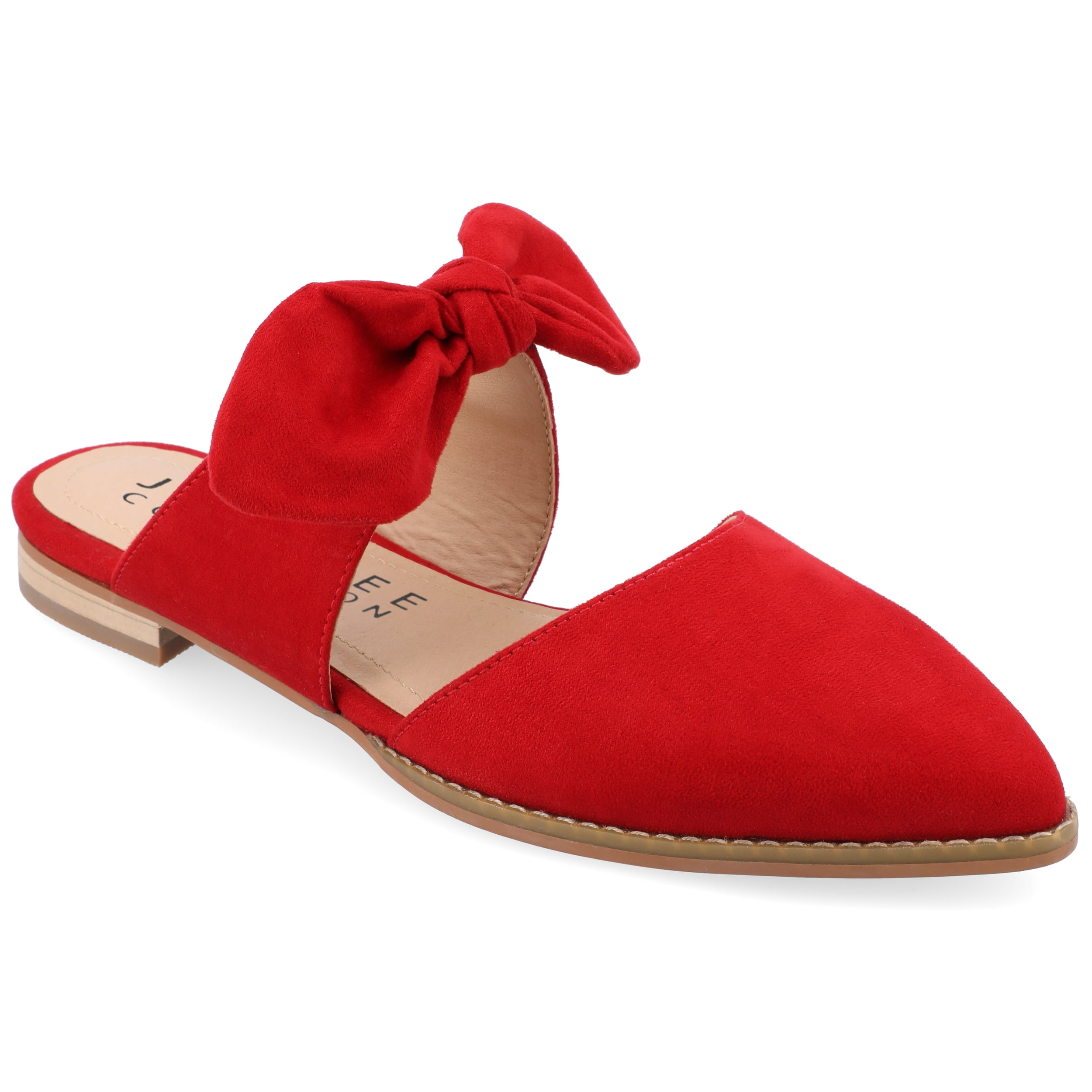 Journee Womens Telulah Narrow Width Slip On Pointed Toe Mule Flats