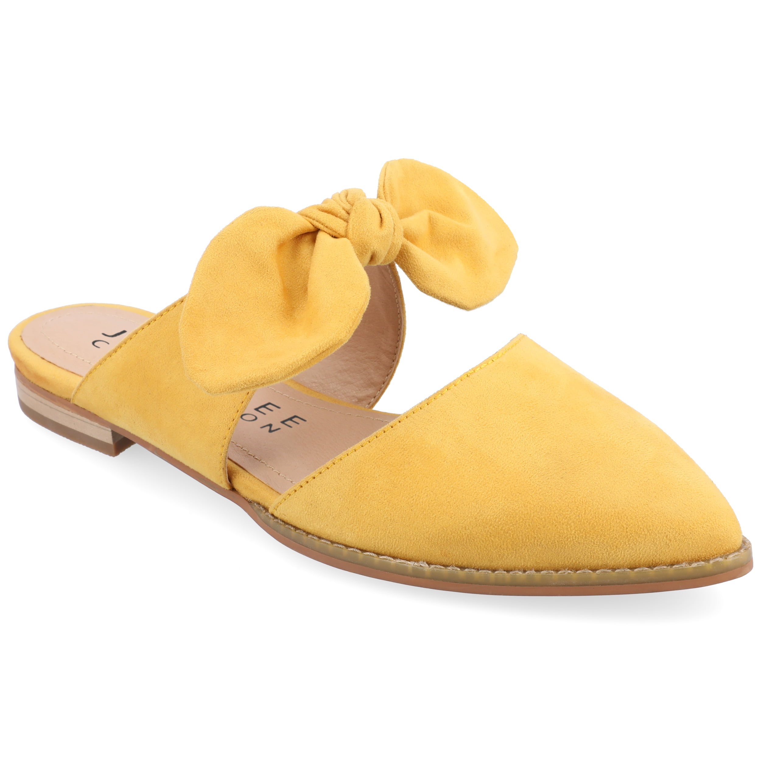 Journee Womens Telulah Slip On Pointed Toe Mules Flats
