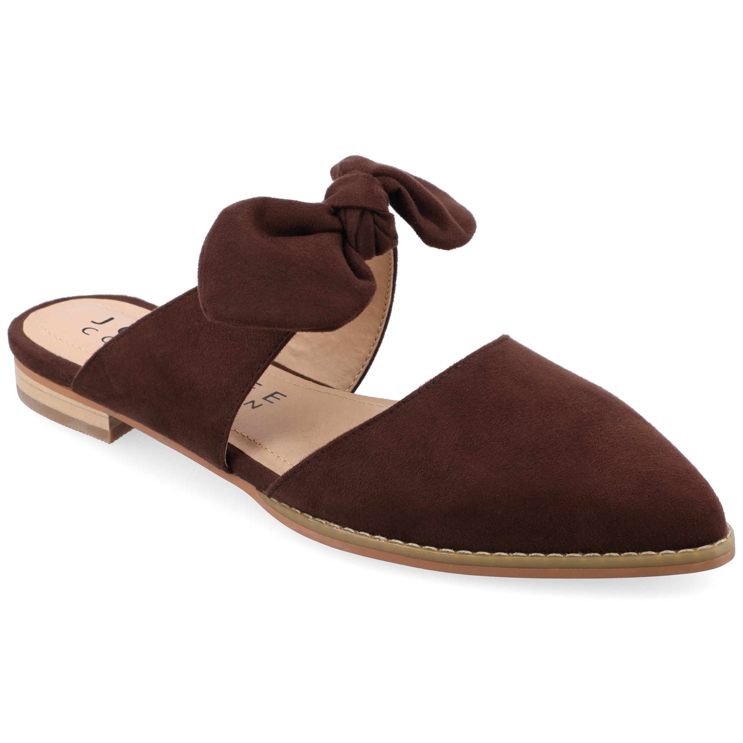 Journee Womens Telulah Slip On Pointed Toe Mules Flats