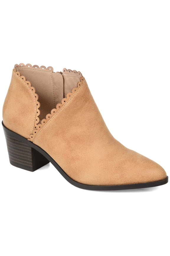 Womens Tessa Inside Zip Stacked Heel Booties