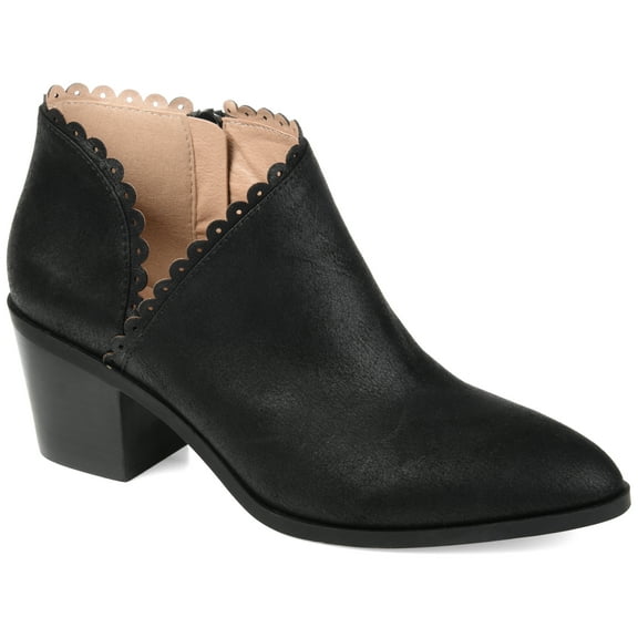 Journee Womens Tessa Inside Zip Stacked Heel Booties
