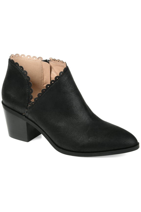 Womens Tessa Inside Zip Stacked Heel Booties
