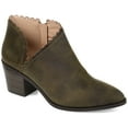 thumbnail image 1 of Journee Womens Tessa Inside Zip Stacked Heel Booties, 1 of 10