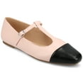 thumbnail image 1 of Journee Womens Theah T-Strap Cap Toe Mary Jane Dress Flats, Widths Available, 1 of 9