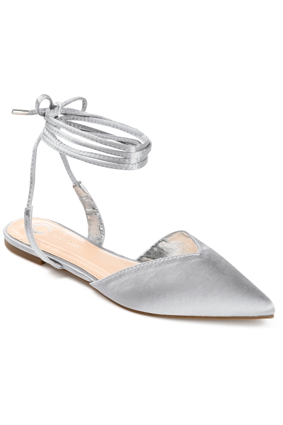 Womens Theia Tie Up Pointed Toe Ballet Flats