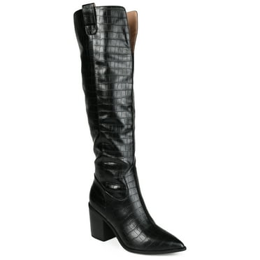 Journee Womens Therese Extra Wide Calf Stacked Heel Knee High Boots