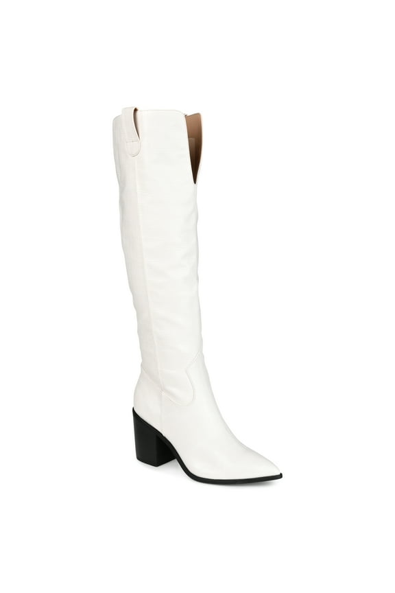 Womens Therese Stacked Heel Knee High Boots