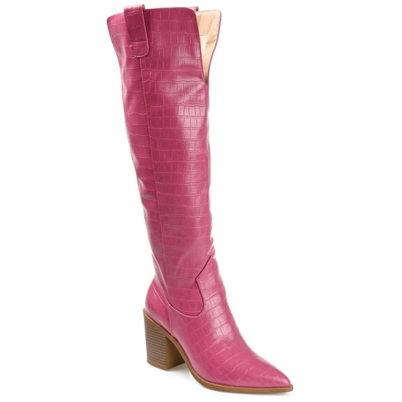 Journee Womens Therese Stacked Heel Knee High Boots