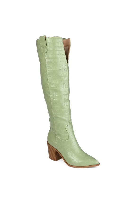 Womens Therese Stacked Heel Knee High Boots