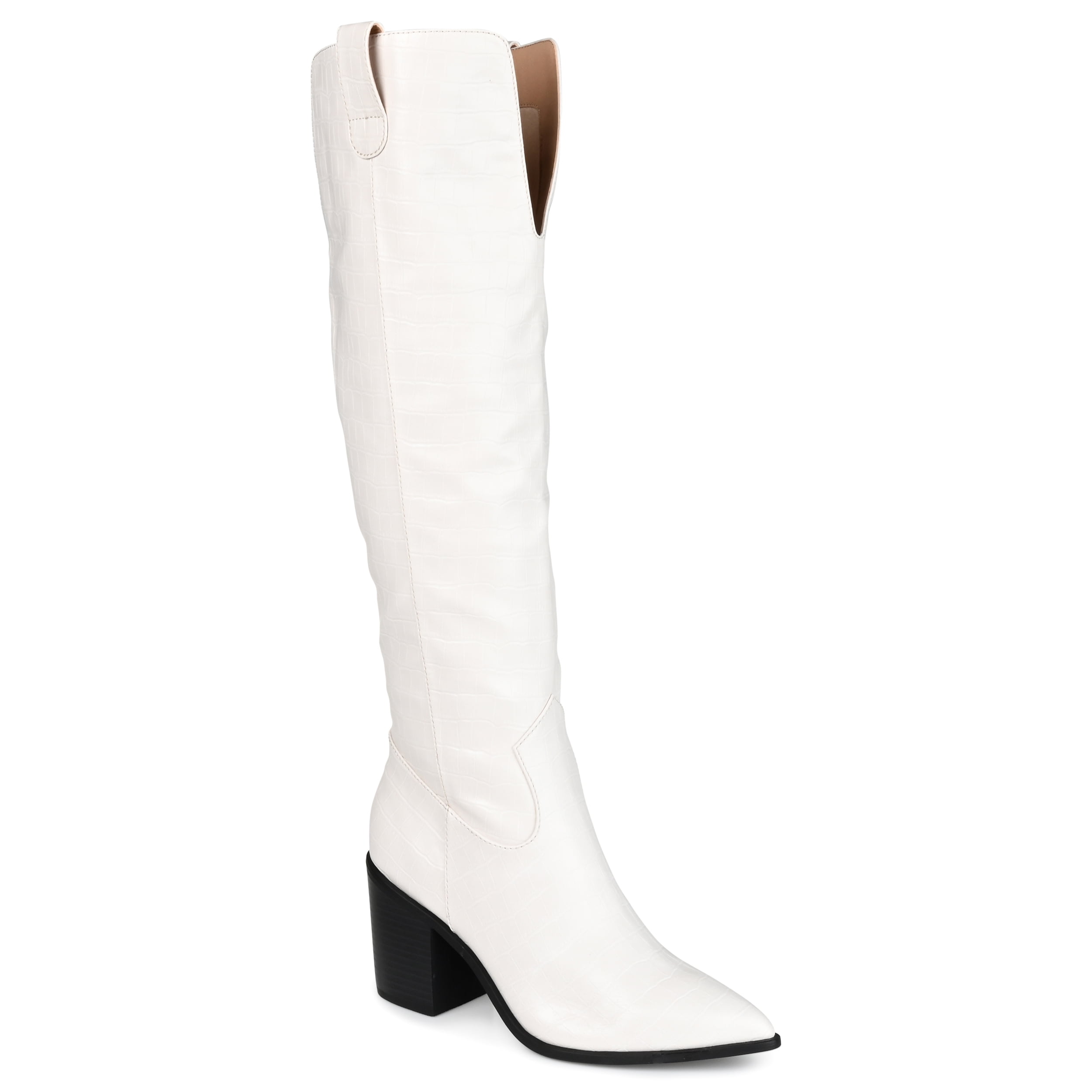 Journee Womens Therese  Stacked Heel Knee High Boots, Widths Available