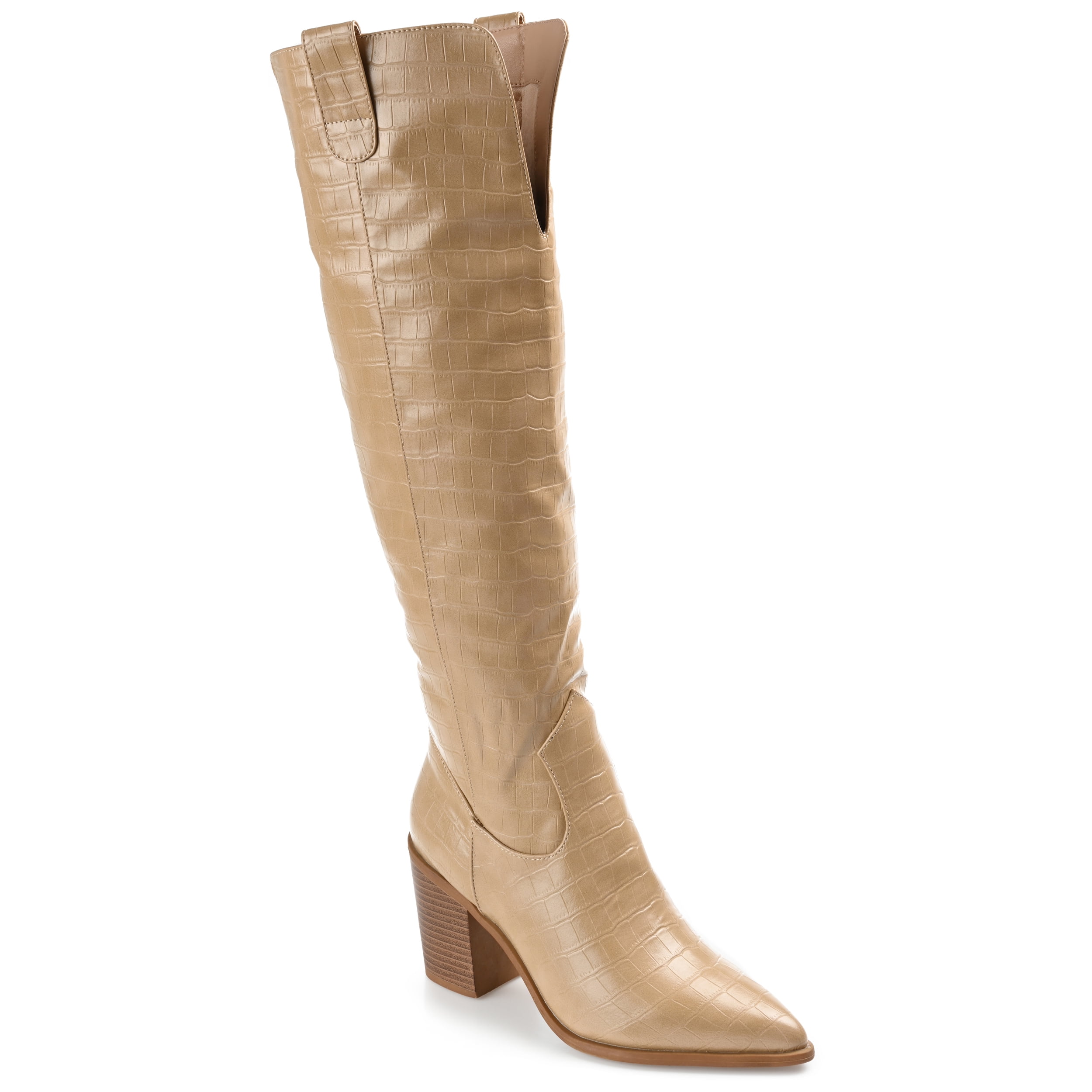 Journee Womens Therese  Stacked Heel Knee High Boots, Widths Available