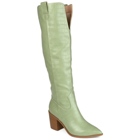 Journee Womens Therese  Stacked Heel Knee High Boots, Widths Available
