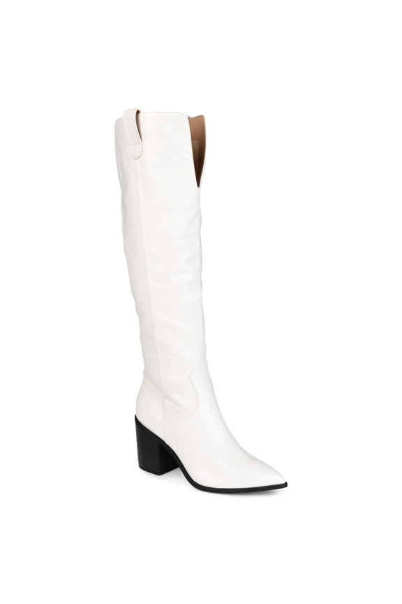 Womens Therese  Wide Width Wide Calf Tru Comfort Foam Stacked Heel Knee High Boots