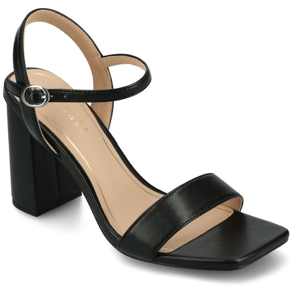 Journee Womens Tivona Mid Heel Ankle Strap Dress Sandals, Widths Available