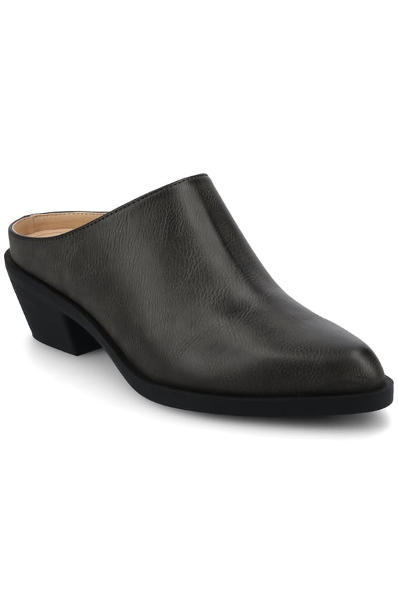 Womens Tomeka Pointed Toe Cuban Heel Comfort Casual Mules