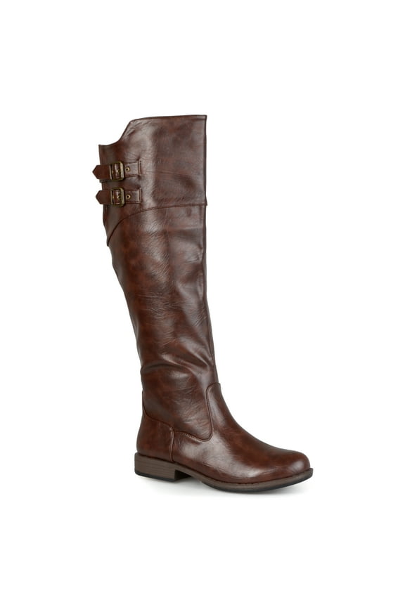 Journee Womens Tori Stacked Heel Riding Boots