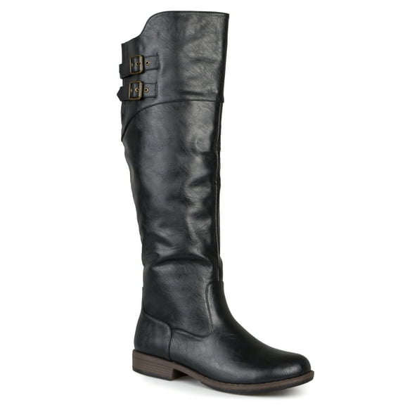 Journee Womens Tori Stacked Heel Riding Boots