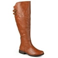 thumbnail image 1 of Journee Womens Tori Wide Calf Stacked Heel Riding Boots, 1 of 10