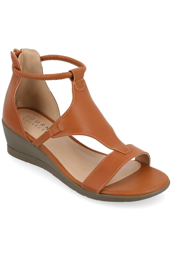 Womens Trayle Wedge Back Heel Zip Sandals, Widths Available