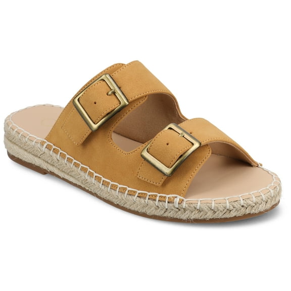 Journee Womens Tresah Double Strap Espadrille Sandals