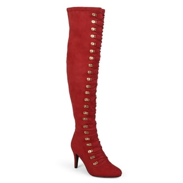 Journee Womens Trill Round Toe Over The Knee Boots