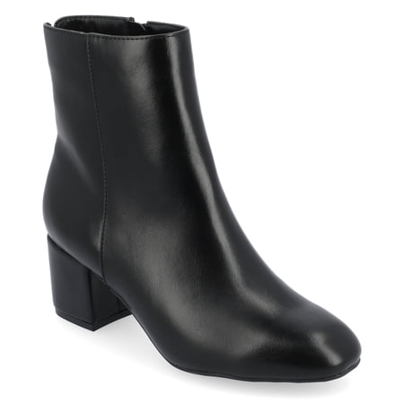 Journee Womens Adria Vegan Leather Square Toe Booties