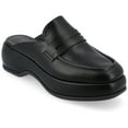 thumbnail image 1 of Journee Womens Antonina Slip On Mule Platform Loafer, 1 of 10