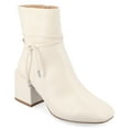thumbnail image 1 of Journee Womens Beverley Covered Block Heel Square Toe Booties, Widths Available, 1 of 10