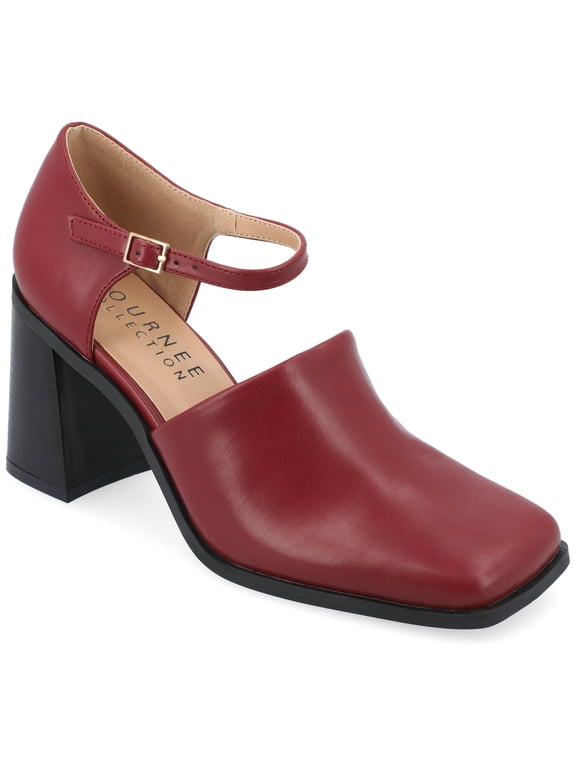 Womens Bobby Stacked Heel Square Toe Pumps, Widths Available