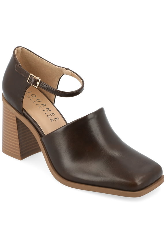 Womens Bobby Stacked Heel Square Toe Pumps, Widths Available