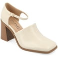 thumbnail image 1 of Journee Womens Bobby Stacked Heel Square Toe Pumps, Widths Available, 1 of 10
