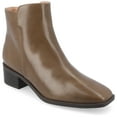 thumbnail image 1 of Journee Womens Cappri Inside Zip Entry Square Toe Booties, Widths Available, 1 of 11