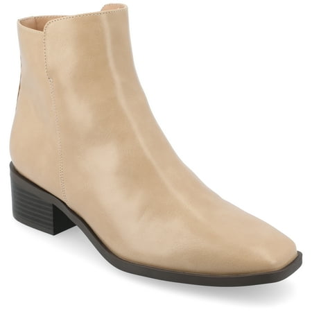 Journee Womens Cappri Inside Zip Entry Square Toe Booties, Widths Available