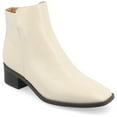 thumbnail image 1 of Journee Womens Cappri Inside Zip Entry Square Toe Booties, Widths Available, 1 of 9