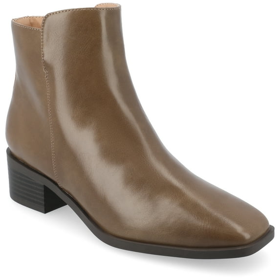 Journee Womens Cappri Inside Zip Entry Square Toe Booties, Widths Available