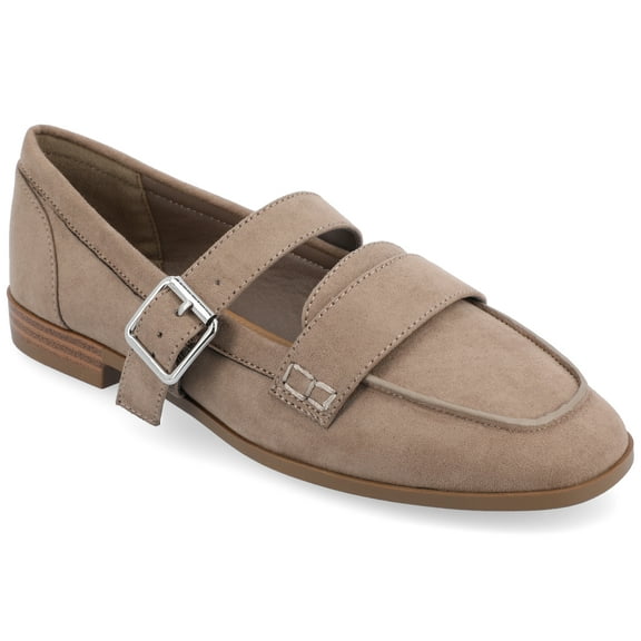 Journee Womens Caspian Square Toe Loafer Flats