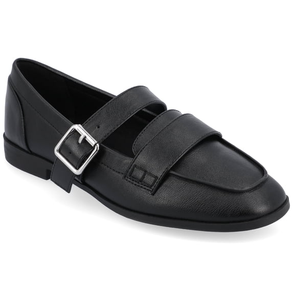 Journee Womens Caspian Square Toe Loafer Flats