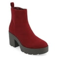 thumbnail image 1 of Journee Womens Cassidy Treaded Outsole Round Toe Booties, 1 of 10