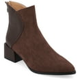 thumbnail image 1 of Journee Womens Consuello Two Tone Pointed Toe Booties, Widths Available, 1 of 10