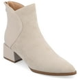 thumbnail image 1 of Journee Womens Consuello Two Tone Pointed Toe Booties, Widths Available, 1 of 10